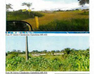 Imagem anexada ao processo mostra local onde funcionava aterro clandestino