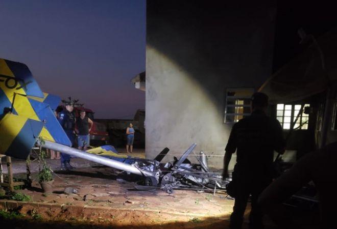 Local da queda de ultraleve em Ivinhema. Foto: Vale do Ivinhema Agora