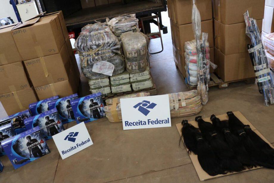Produtos doados pela Receita Federal. Foto: Divulgação