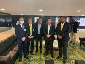 Coronel David (de máscara) esteve reunido com os representantes dos caminhoneiros que paralisaram as rodovias do País