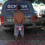 Agressor foi preso pelos agentes da Guarda Municipal de Fronteira