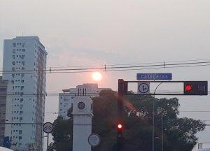 Coloração do sol chamou a atenção dos leitor