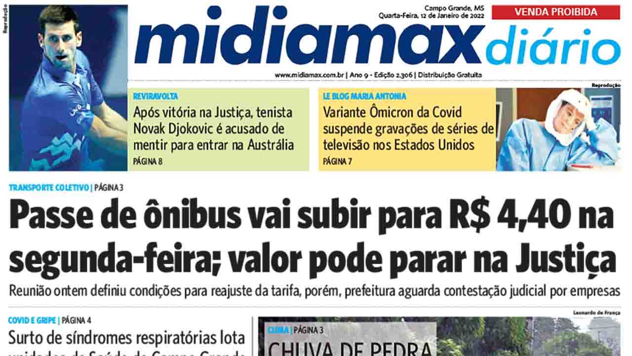 Versão impressa do Jornal Midiamax é distribuída gratuitamente nos terminais de ônibus e em 40 pontos da periferia