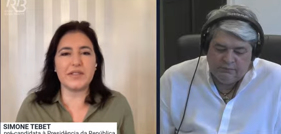 Simone Tebet concedeu entrevista a Datena