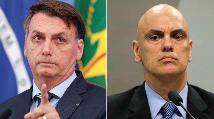 Bolsonaro e Alexandre de Moraes