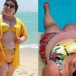 Jacqueline participou de ensaio fotográfico na praia