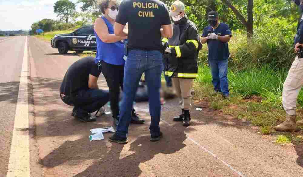 Pedestre morreu atropelado na estrada