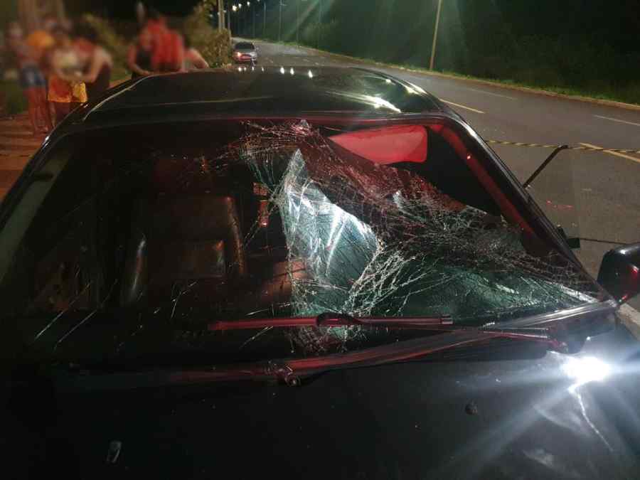 Carro que o autor dirigia no momento do acidente