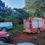 Equipes no local de buscas pela idosa