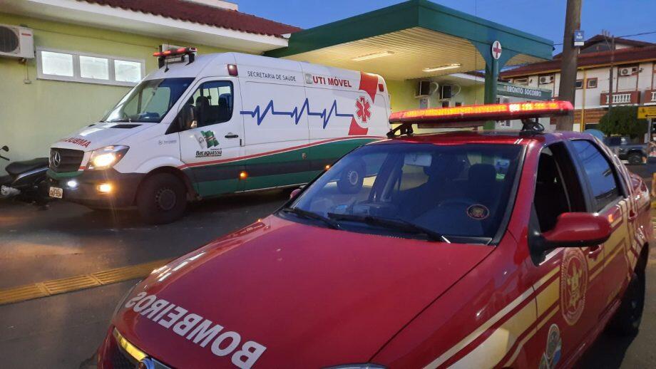 Ambulância que transferia o piloto para Campo Grande teve que retornar para Bataguassu (Foto: Elenize Oliveira)