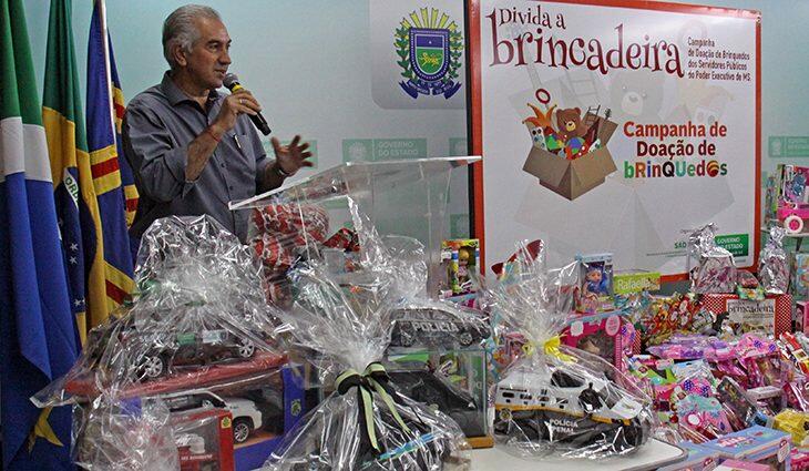 Anúncio foi feito por Reinaldo Azambuja durante resultado da campanha Divida a Brincadeira