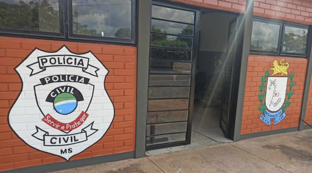 Fachada de delegacia de Polícia Civil de Caracol