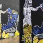 Igor Guimarães aproveitou visita para ver pintura de Thanos perdoado por Jesus