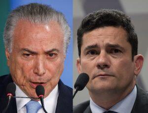 Ex-presidente Michel Temer e ex-juiz Sérgio Moro