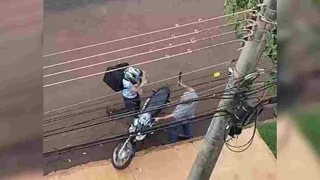 Durante a agressão