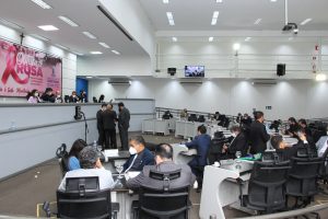 Vereadores durante sessão na Câmara Municipal de Campo Grande
