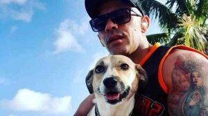Reinaldo e sua cachorrinha Pandora