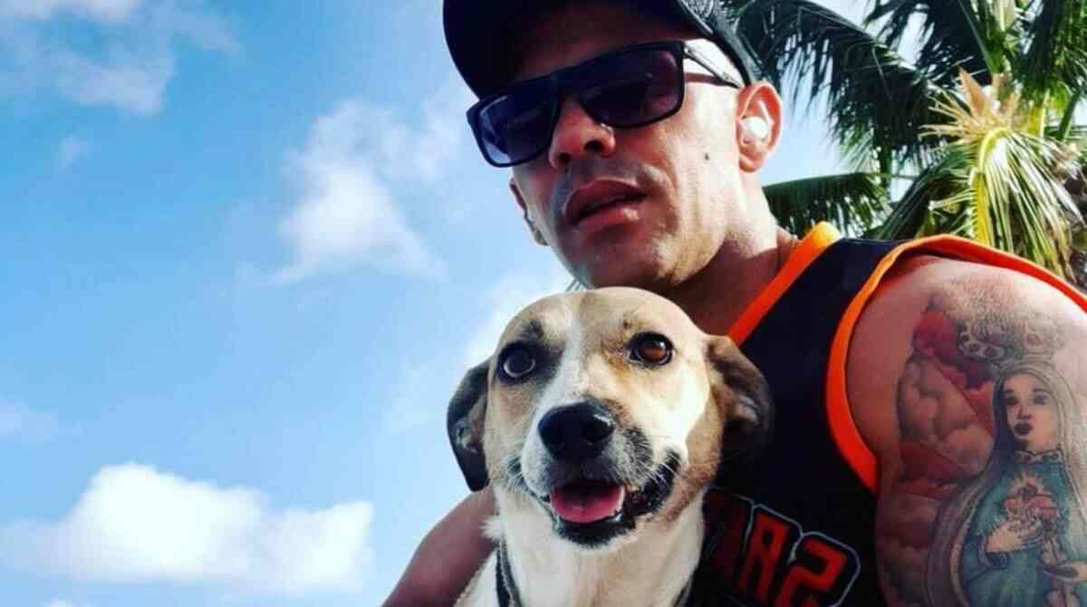 Reinaldo e sua cachorrinha Pandora