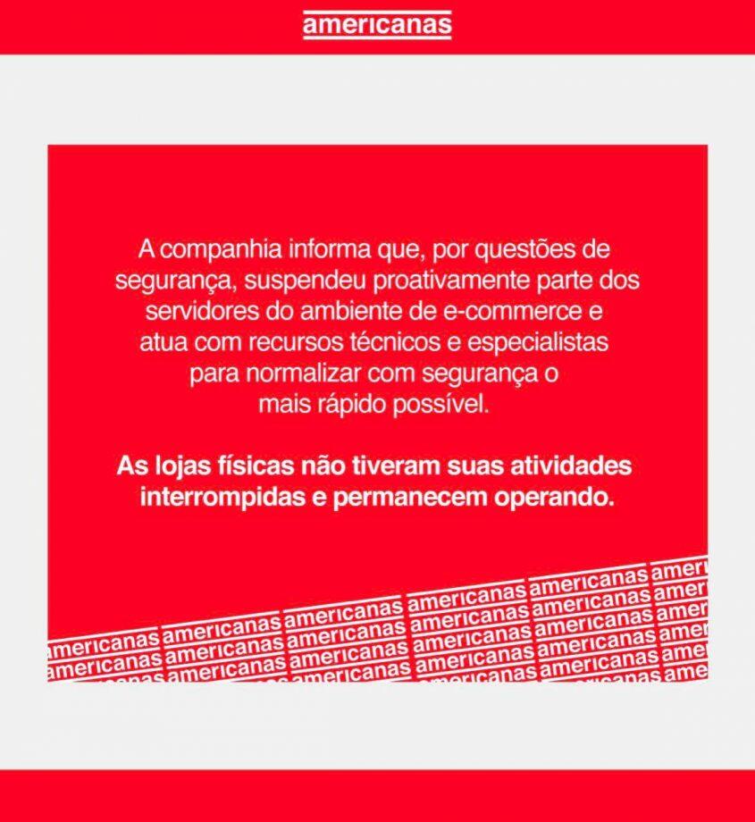 Comunicado da americanas