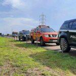 Equipes foram ao local com o Canil dos Bombeiros
