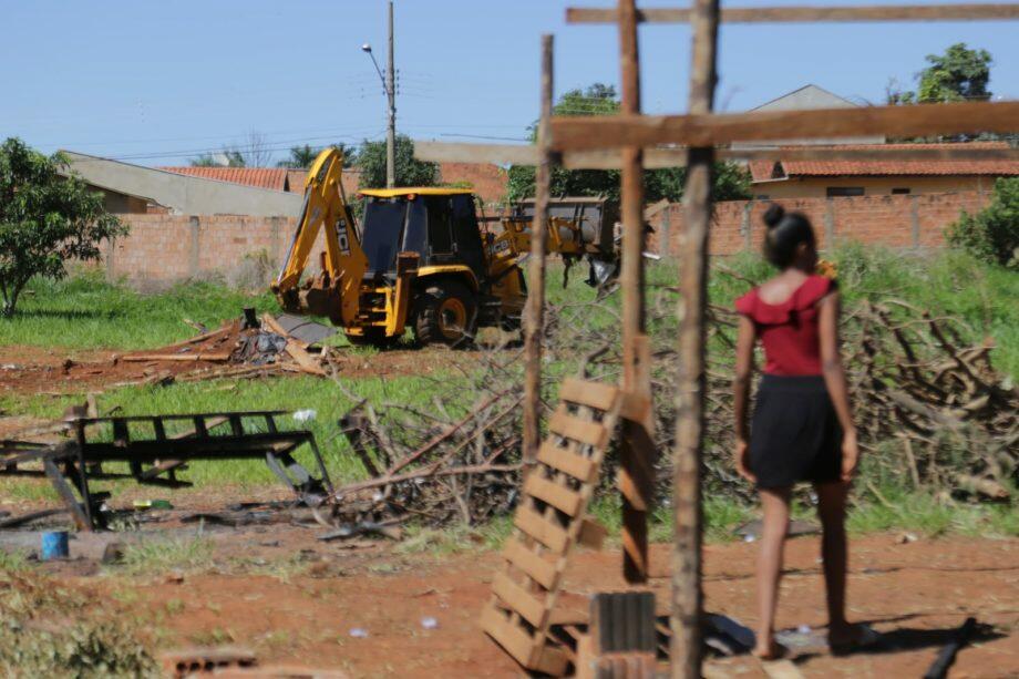 A desocupação aconteceu em uma área localizada na região norte da Capital.