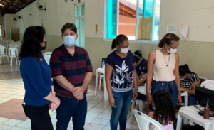 Senadora Simone Tebet com o secretário de Saúde