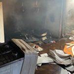 Casa destruída pelo incêndio (Foto