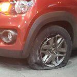 Tiros atingiram pneus do carro