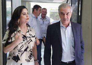 Deputada Mara Caseiro e governador Reinaldo Azambuja