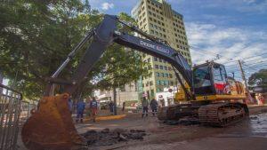 Devido as obras