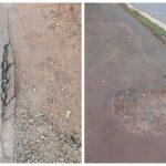 Ruas do Parque dos Poderes contam com buracos e irregularidades.