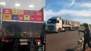 Droga estava escondida no carregamento