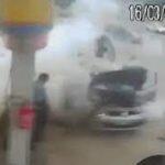 Momento da explosão