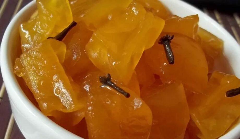 Doce de mamão em pedaços