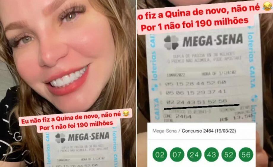 Ex-BBB quase acertou prêmio de R$ 190 milhões.