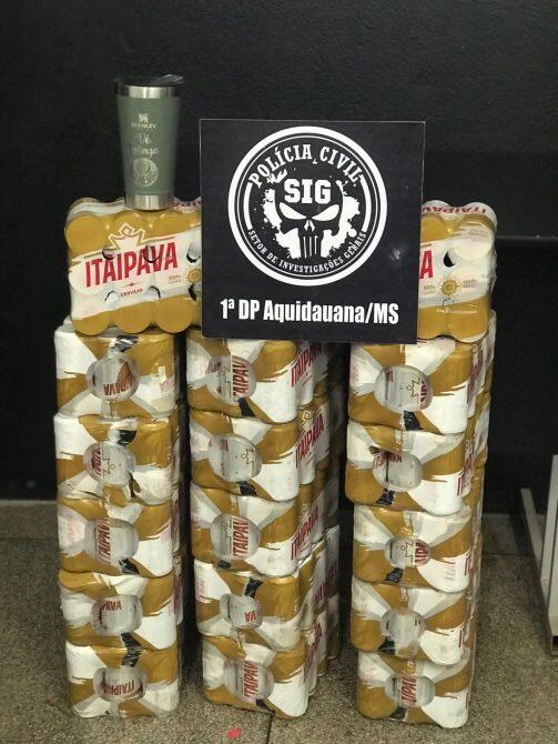 Cerveja apreendida pela Polícia Civil