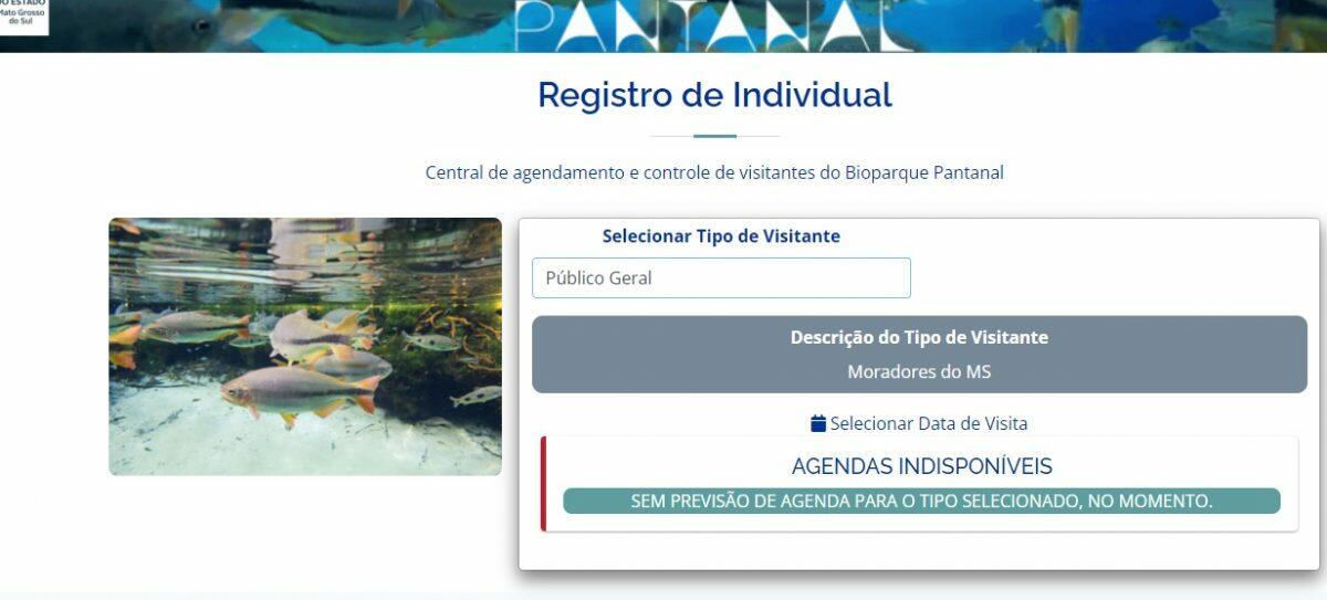 site de agendamento do Aquário