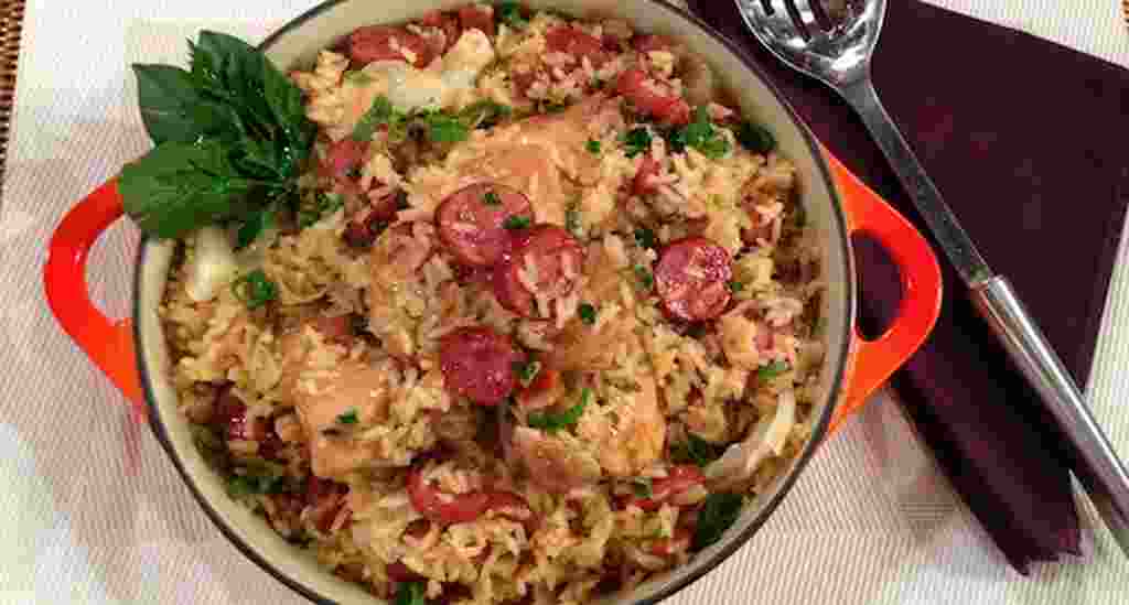 Arroz com linguiça