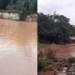 Rio Praia da Amizade após as chuvas