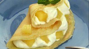 Receita fácil de panqueca de abacaxi