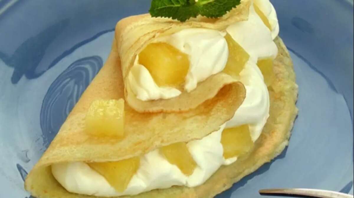Receita fácil de panqueca de abacaxi