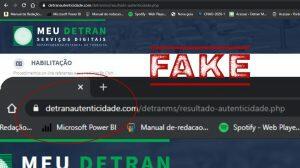 fake site Detran-MS