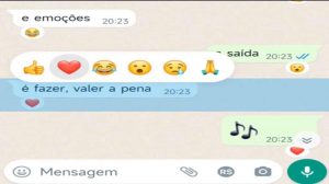 reações de mensagens no WhatsApp