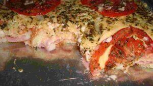 pizza de pão de forma