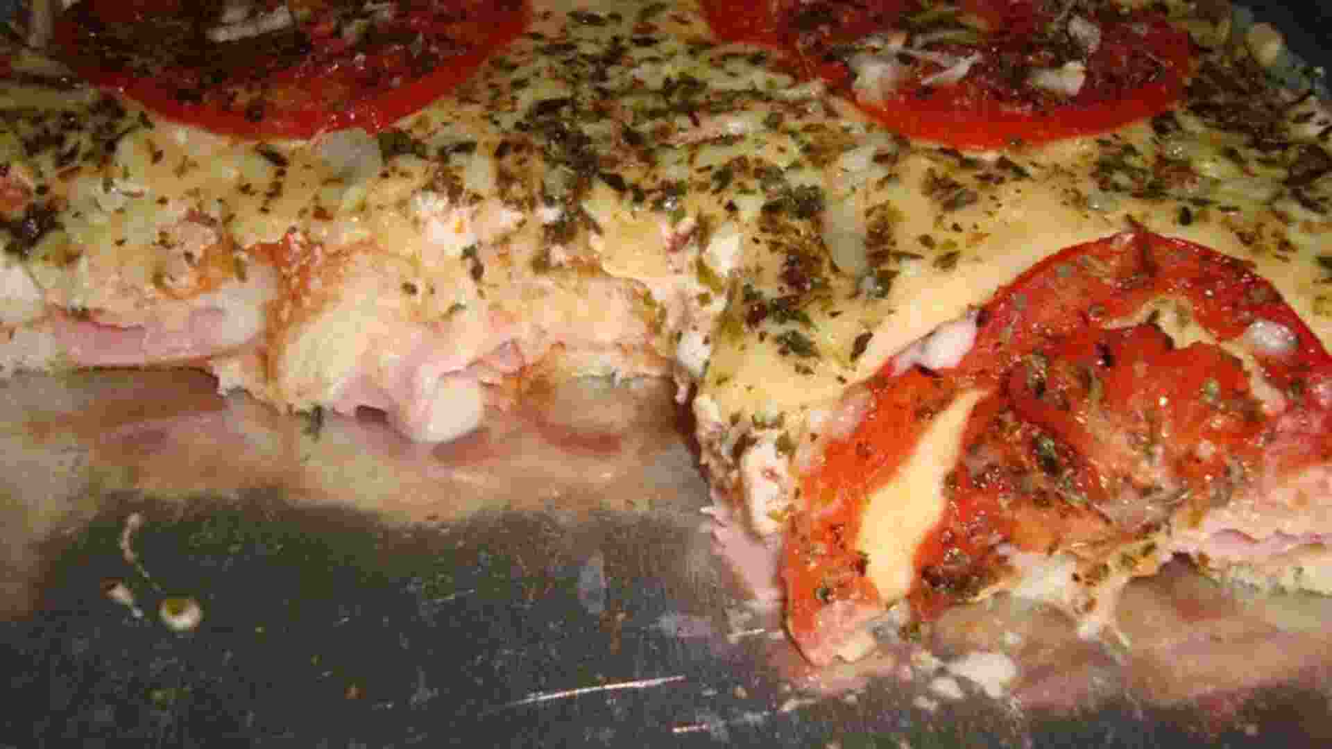 pizza de pão de forma