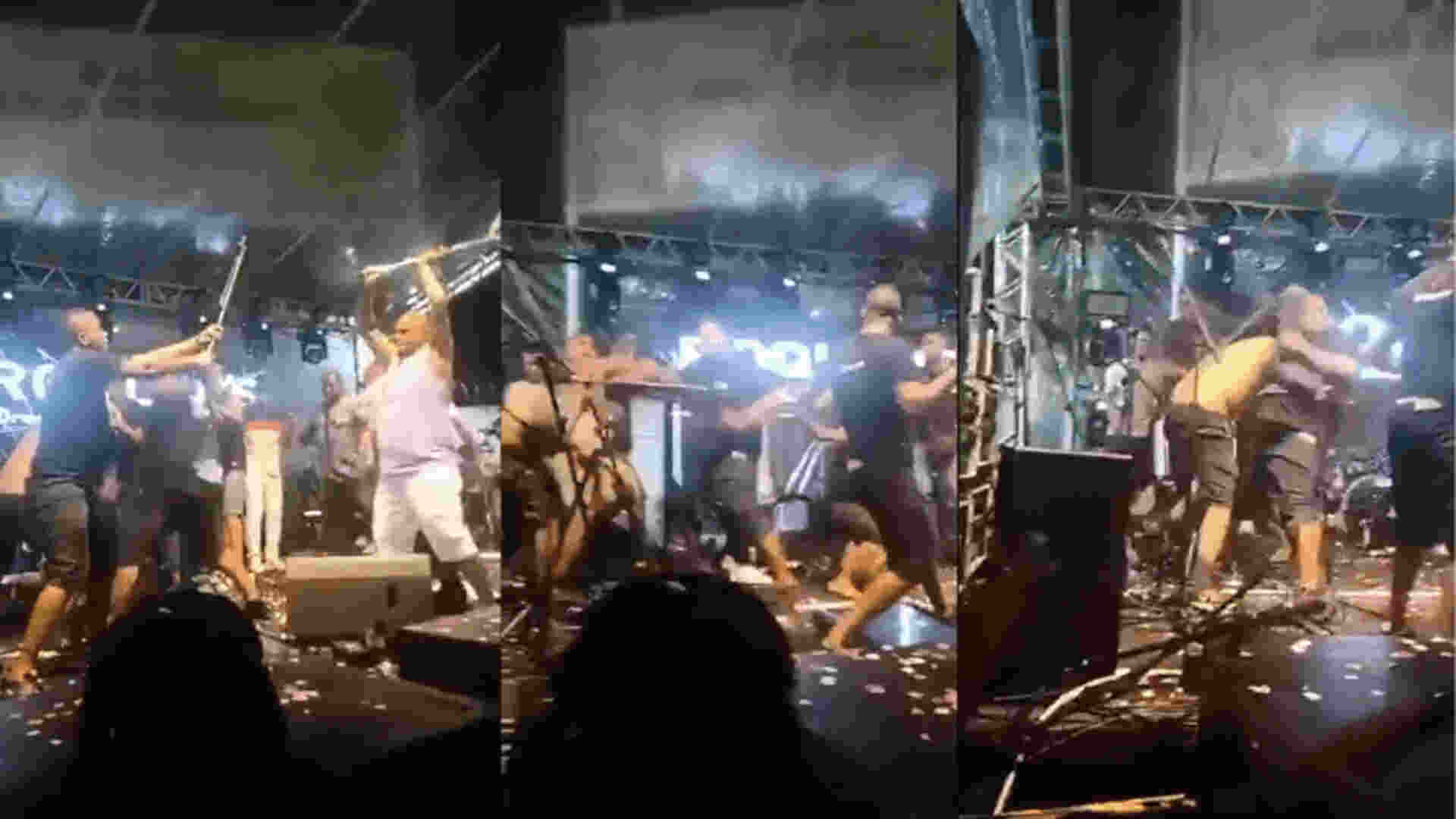 briga generalizada entre músicos