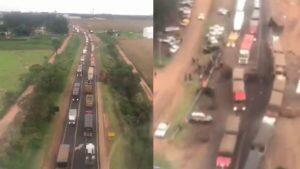 rodovia bloqueio ms fila