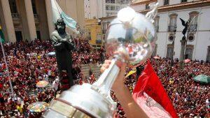 Festa do Flamengo visava a comemorar títulos da Libertadores e Copa do Brasil. (Foto: Gilvan de Souza/CRF)