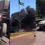 Autor de bloqueio e incêndio no anel viário de Dourados foi condenado. (Fotos: Reprodução e Marcos Morandi/Jornal Midiamax)