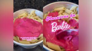 macarrão da barbie rosa